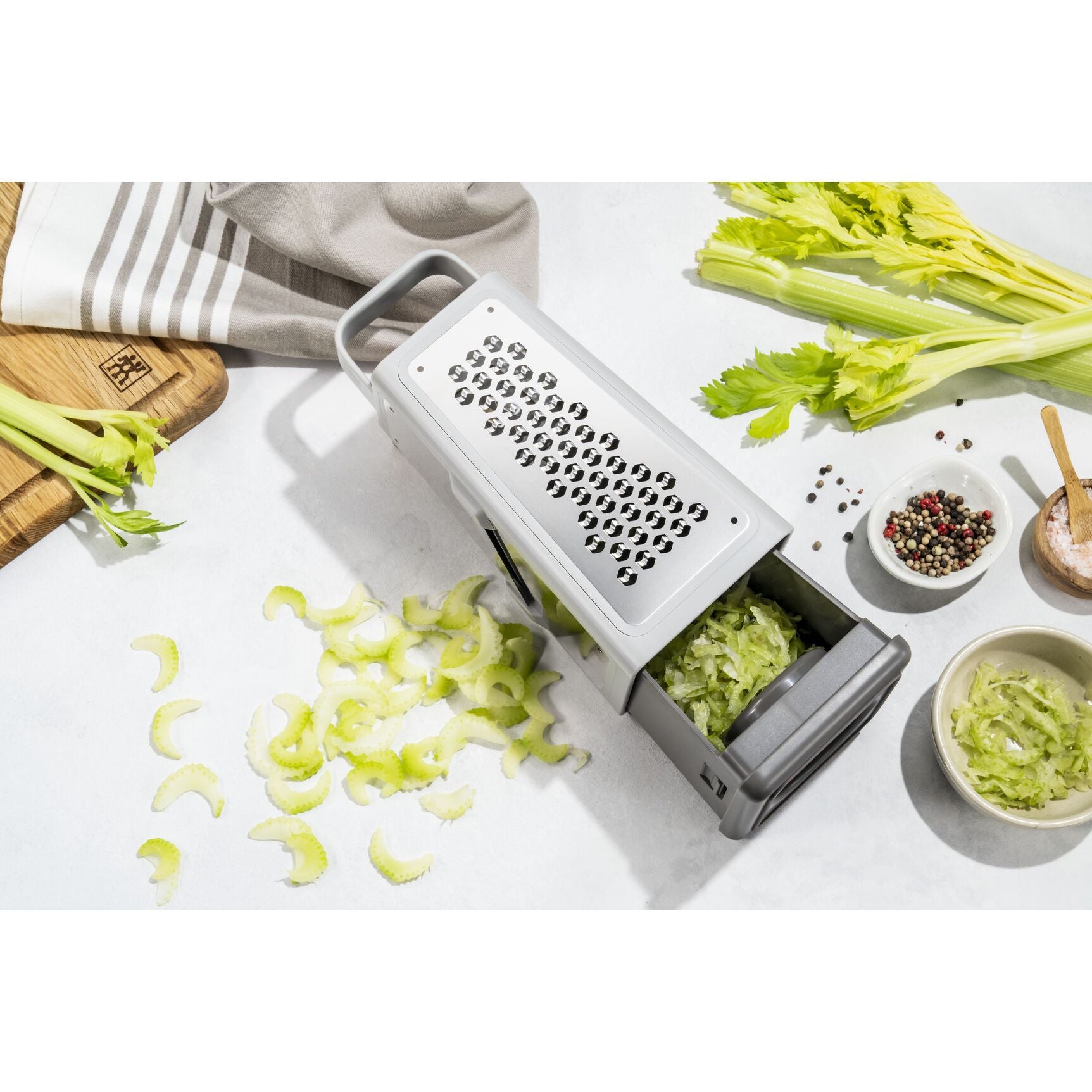 ZWILLING - Z Cut Tower Grater - Grey - 6 in 1