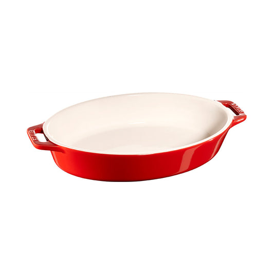 STAUB - Ceramic Cherry Oval Roasting Dish - 23cm
