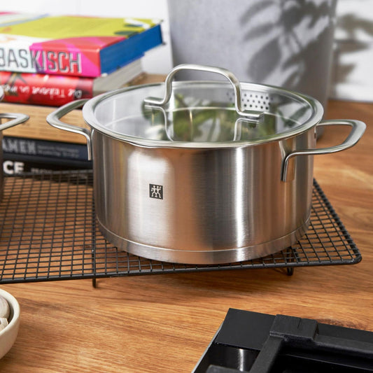 ZWILLING - TRUEFLOW - Stainless Steel Stew pot with Glass Lid - 20cm / 3L